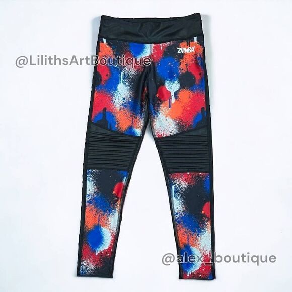 Zumba Must Move Ankle Leggings Bold Black Size S (E082) - Picture 3 of 6